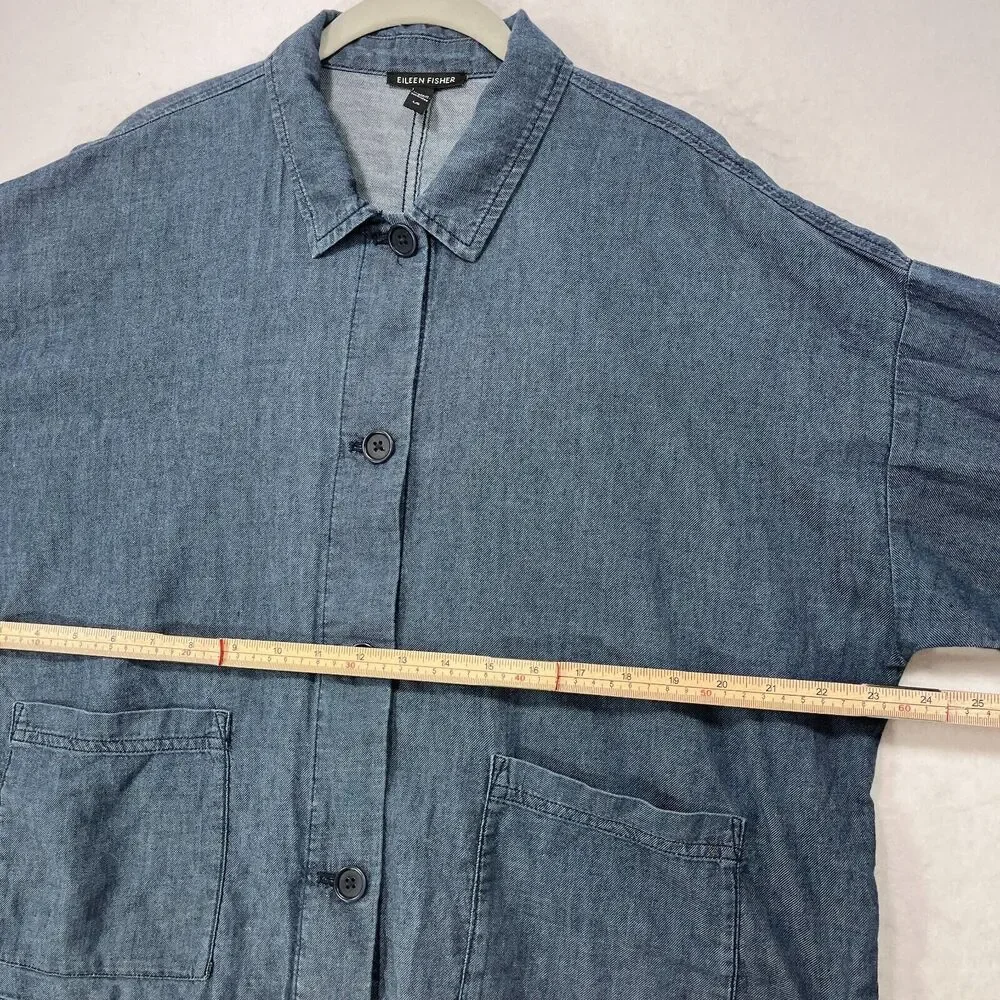 Eileen Fisher Indigo Jean Jacket - Picture 7 of 11